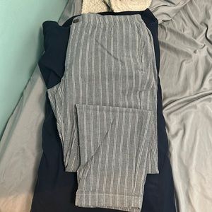 Bonobos seersucker grey pinstriped trousers